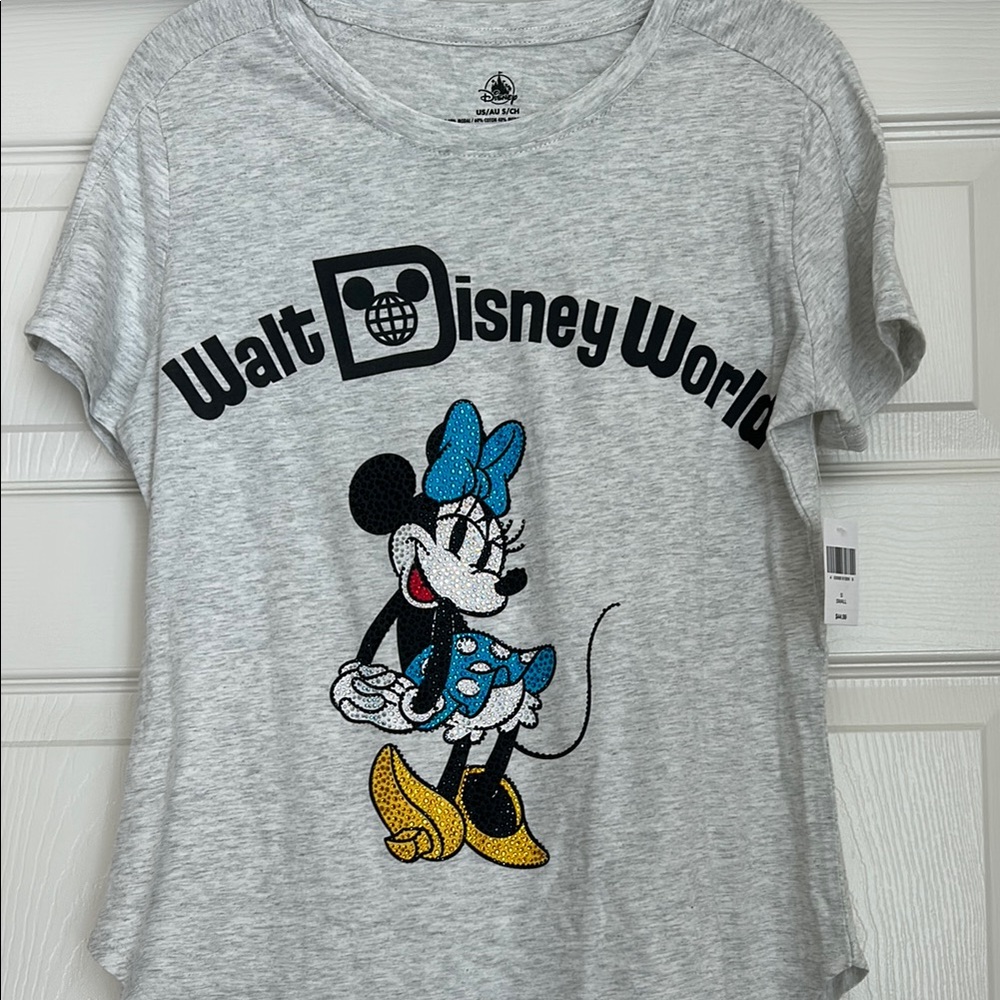 Disney Gray Minnie Mouse Walt Disney World Short Sleeve Tee